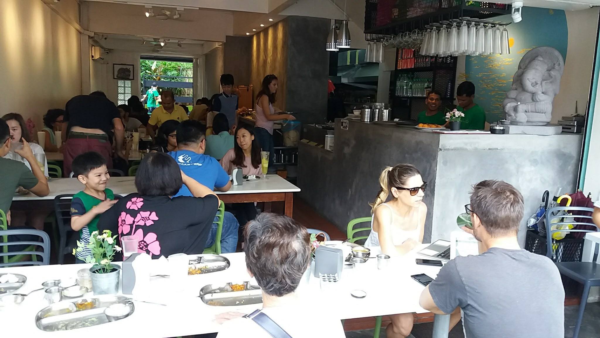 The busy Ganga Cafe in Kuala Lumpur